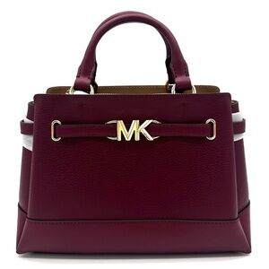 Michael Kors Reed Small Satchel Crossbody Bag Dark Cherry